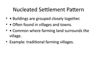 Comprehensive Overview of Settlement Patterns and Influencing Factors ...