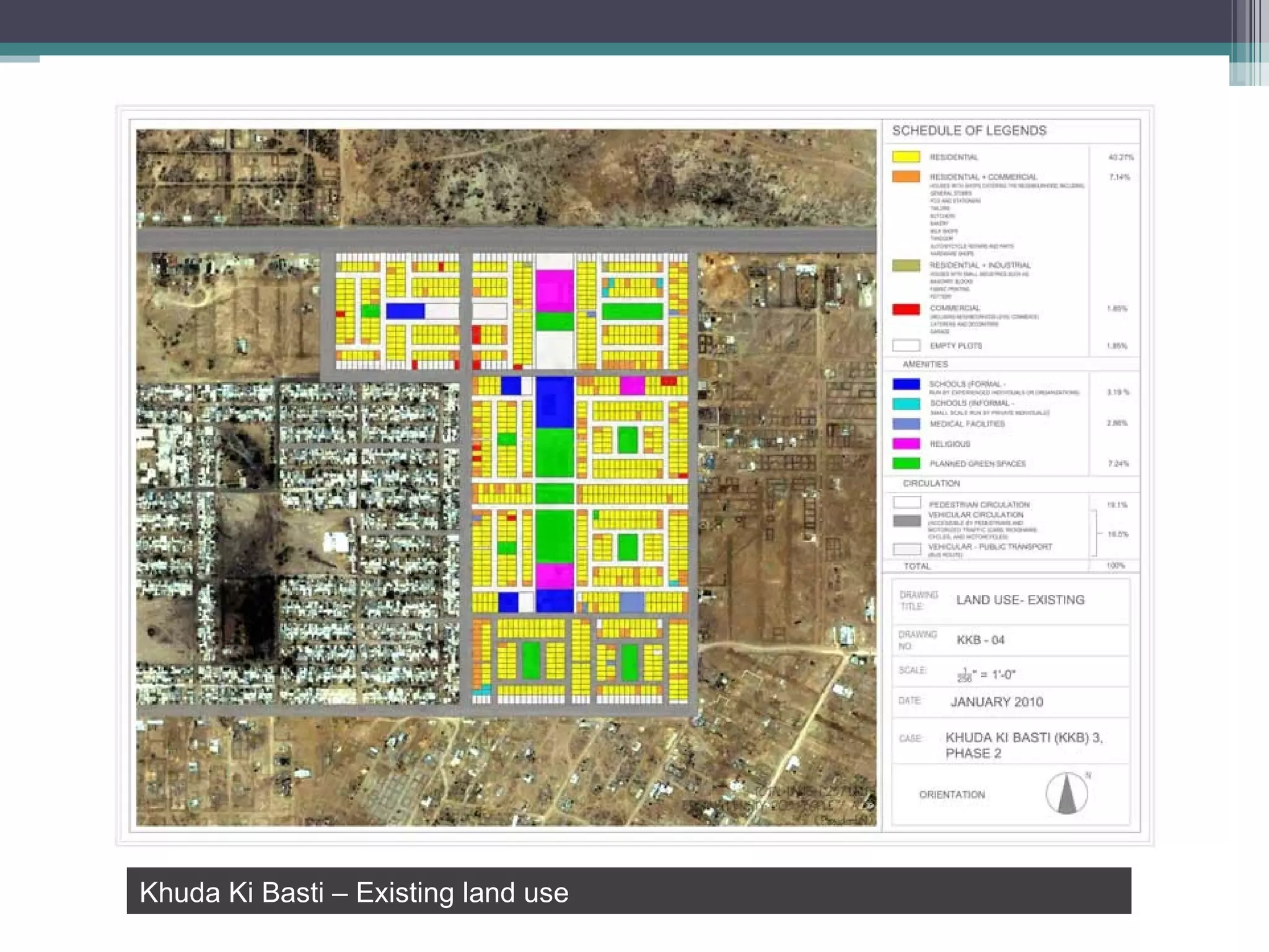 Khuda Ki Basti – Existing land use 