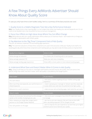 03Settling the (Quality) Score | Using Quality Score to Guide Optimizations
A Few Things Every AdWords Advertiser Should
K...