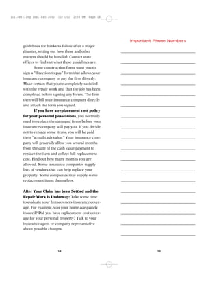 Settling Insurance Claims