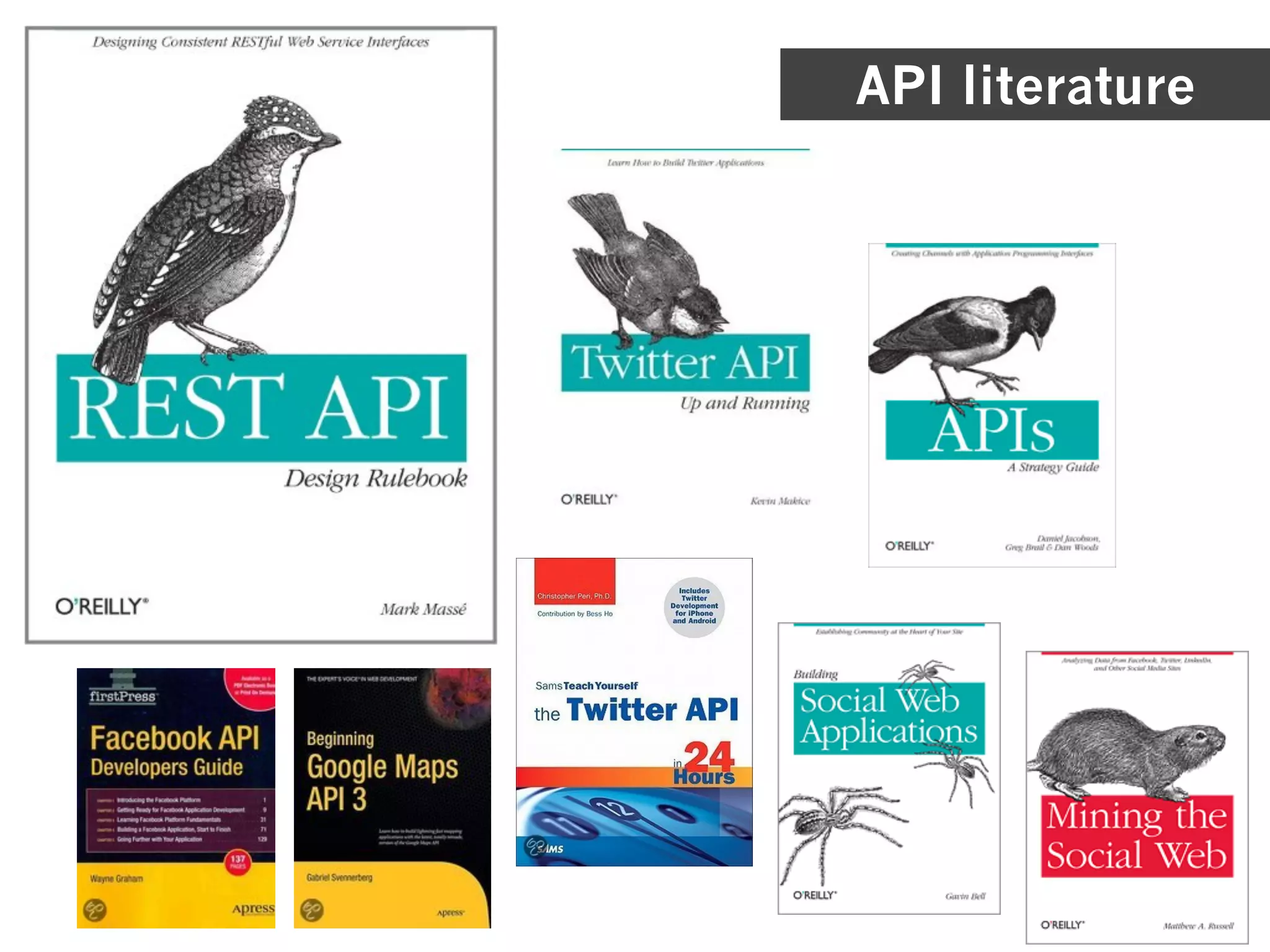 API literature
 