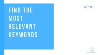 KnowCrunch Team
STEP #6
FIND THE
MOST
RELEVANT
KEYWORDS
 