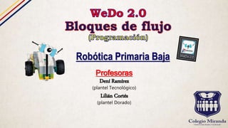 Profesoras
Dení Ramírez
(plantel Tecnológico)
Lilián Cortés
(plantel Dorado)
Robótica Primaria Baja
 