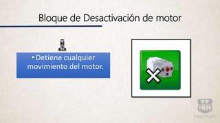 Bloque de Desactivación de motor
•Detiene cualquier
movimiento del motor.
 