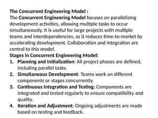 Concurrent Model In Software Engineering software engineering unit/chapter 1 for MCA | PPTX