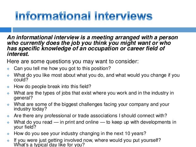 career shadowing questions