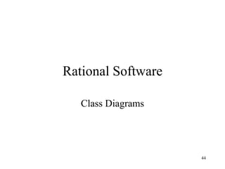 44
Rational Software
Class Diagrams
 