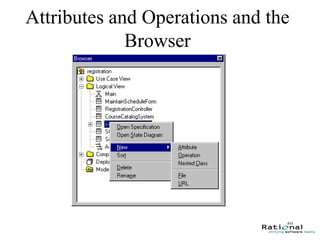49
Attributes and Operations and the
Browser
 