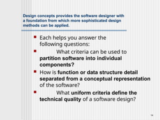Comprehensive Software Design Concepts and Quality Guidelines | PPTX