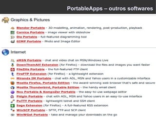 PortableApps – outros softwares
 