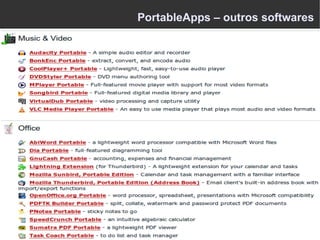 PortableApps – outros softwares
 