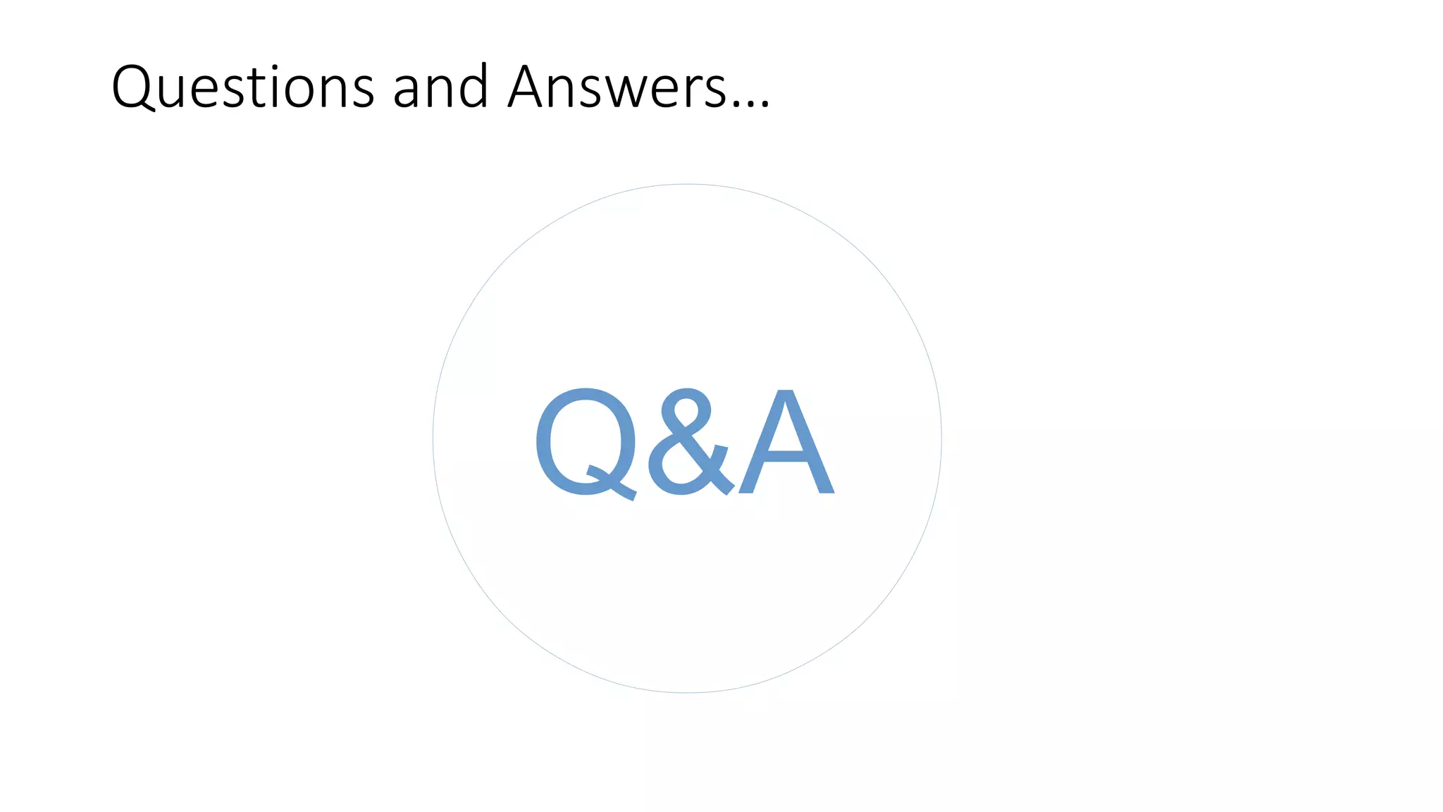 Questions and Answers…
Q&A
 