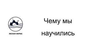 Чему мы
научились
 
