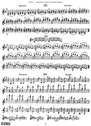 Sevecik preparatory exercises in double stopping op. 9 | PDF