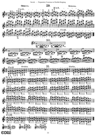 Sevecik preparatory exercises in double stopping op. 9 | PDF