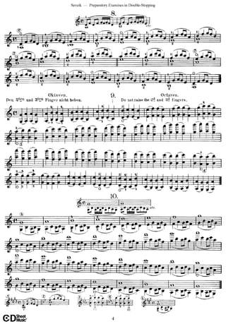 Sevecik preparatory exercises in double stopping op. 9 | PDF