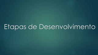 Etapas de Desenvolvimento
 