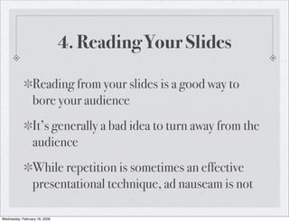 Seven Deadly Sins Of Slideshows | PPT