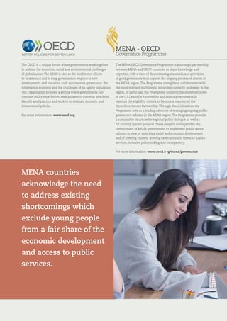 The OECD is a unique forum where governments work together
to address the economic, social and environmental challenges
of...