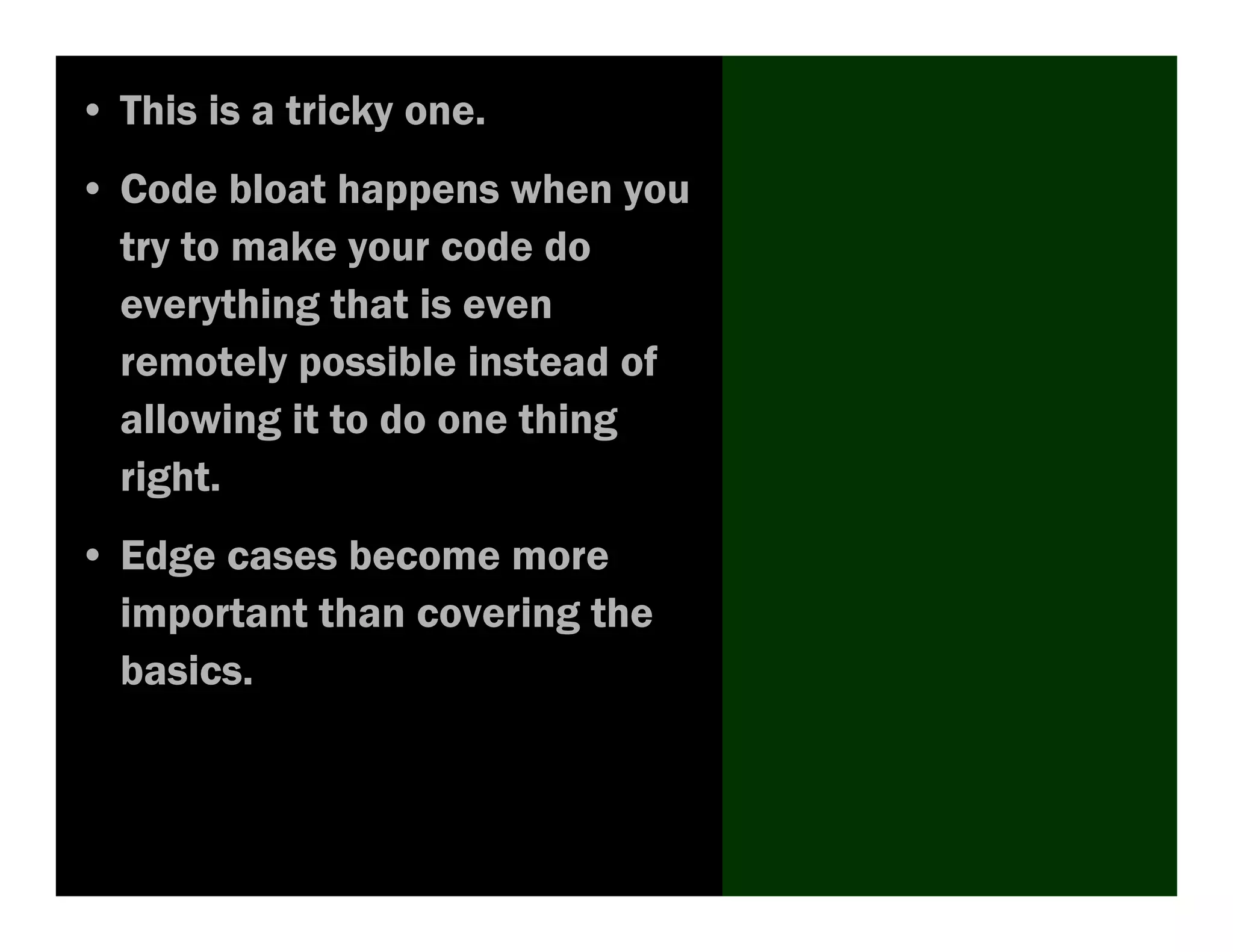 Seven Reasons for Code Bloat