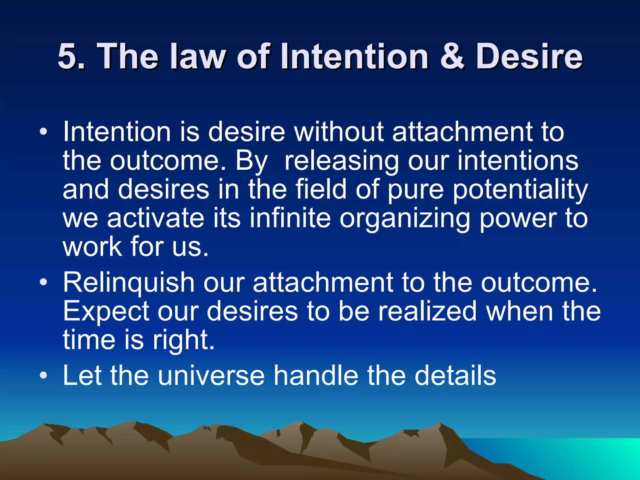 Seven spiritual laws of success | PPT