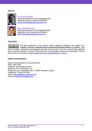 On the way towards Personal Learning Environments: Seven crucial aspects