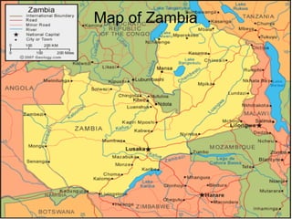 Map of Zambia
 