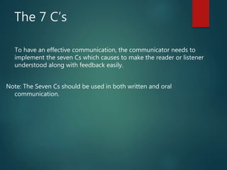 Seven c's of business communication | PPT