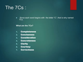 Sevencsofbusinesscommunication | PPT