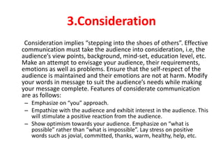 Seven c’s of effective communication by Allah Dad Khan | PPTX