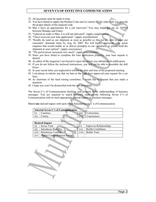 Seven cs statements | PDF