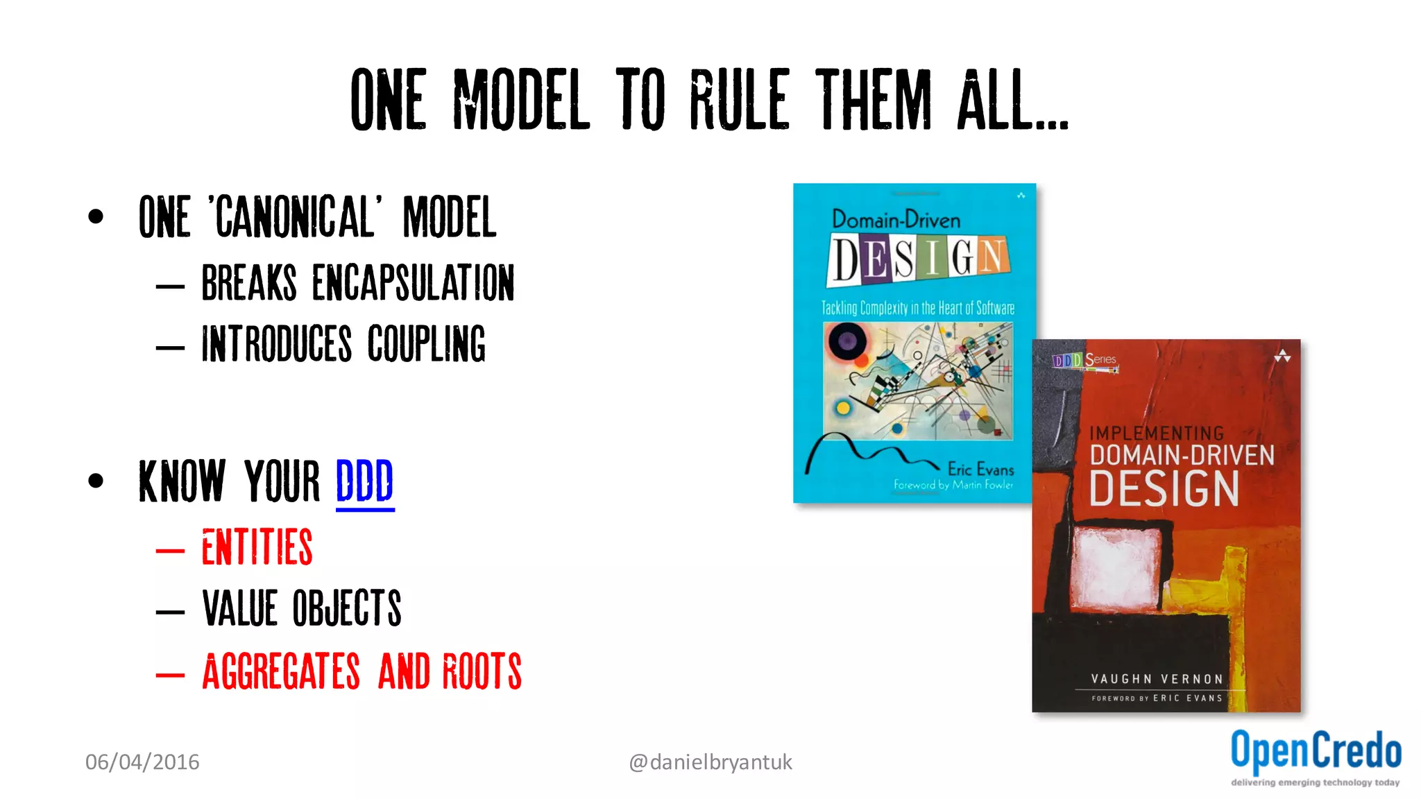 6. ENVY - The shared SINGLE domain fallacy
07/04/2016 @danielbryantuk
 