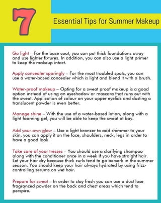 Seven Essential Tips for Summer Makeup