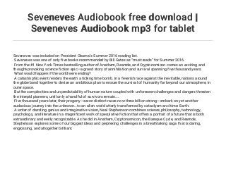seveneves audio book seveneves audio book