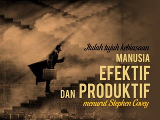 EFEKTIFEFEKTIF
Dan PRODUKTIFDan PRODUKTIF
Itulah tujuh kebiasaan
menurut Stephen Coveymenurut Stephen Covey
 