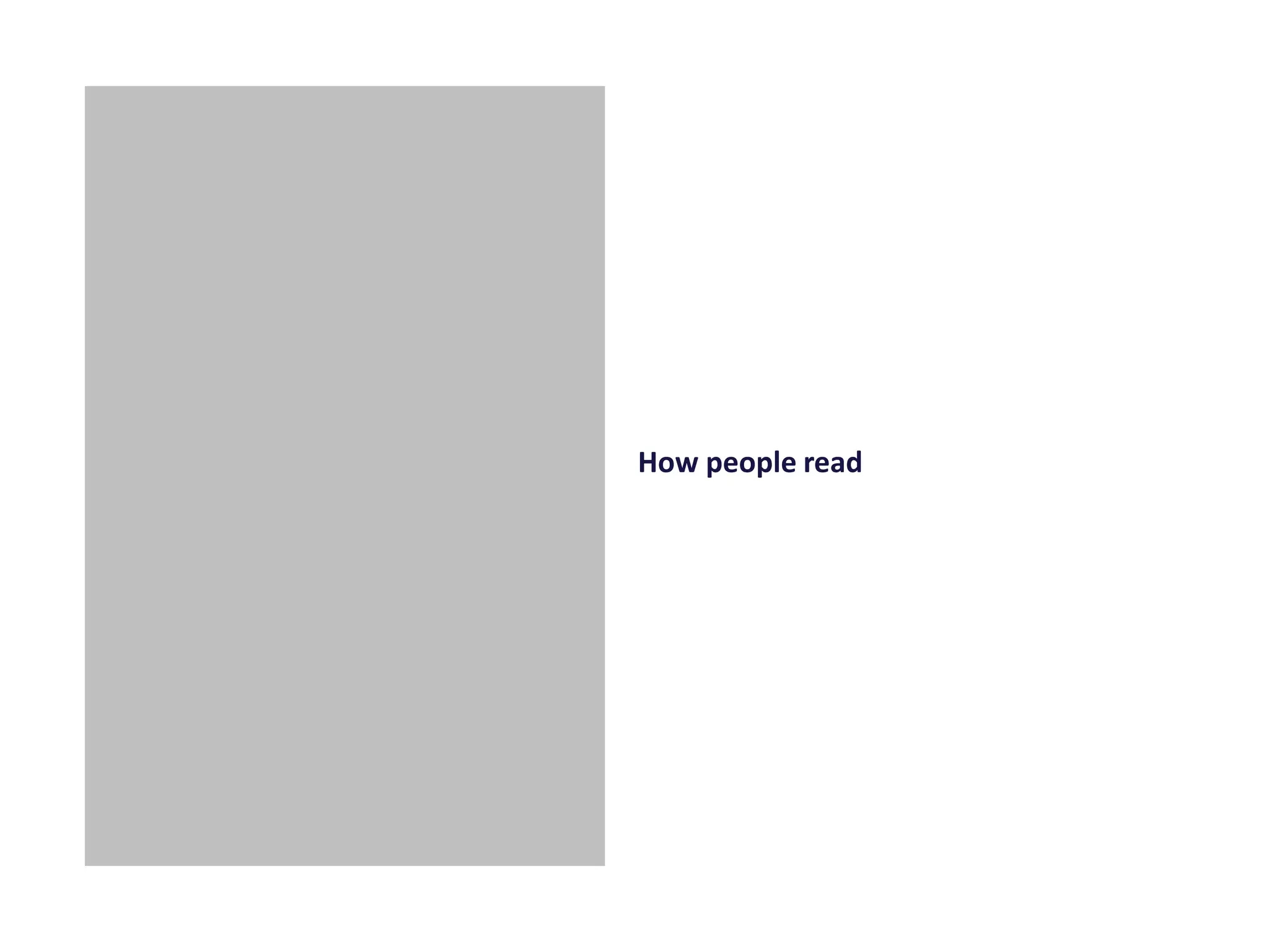 How people read  