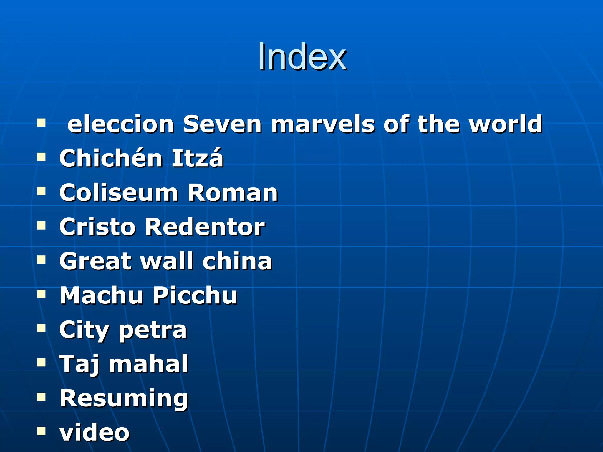 Seven marvels of the world | PPT