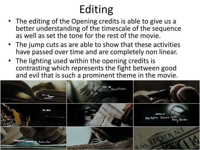 Seven opening credits | PPT