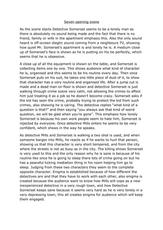 Seven Opening Scene | DOC