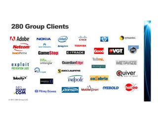 280 Group Clients




© 2012 280 Group LLC.
 