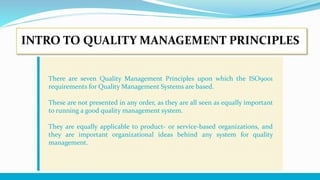 Seven quality management principles behind iso9001 requirements | PPT