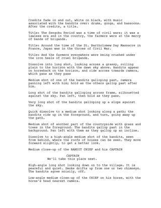 Seven Samurai Movie script | PDF