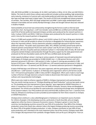 Seven seasons of learning and engaging smallholder farmers in the drought-prone areas of sub-Saharan Africa and South Asia through Tropical Legumes 