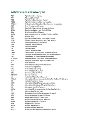 Seven seasons of learning and engaging smallholder farmers in the drought-prone areas of sub-Saharan Africa and South Asia through Tropical Legumes 