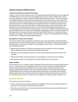 Seven seasons of learning and engaging smallholder farmers in the drought-prone areas of sub-Saharan Africa and South Asia through Tropical Legumes 