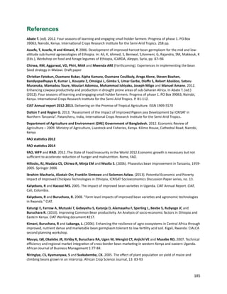 Seven seasons of learning and engaging smallholder farmers in the drought-prone areas of sub-Saharan Africa and South Asia through Tropical Legumes 