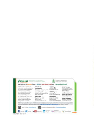 Seven seasons of learning and engaging smallholder farmers in the drought-prone areas of sub-Saharan Africa and South Asia through Tropical Legumes 