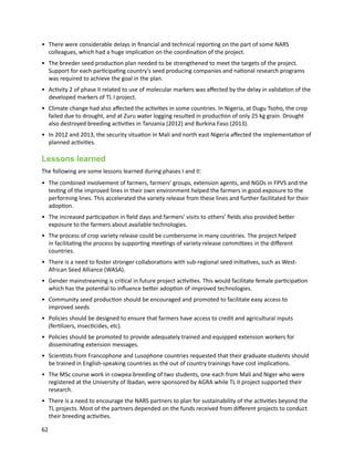 Seven seasons of learning and engaging smallholder farmers in the drought-prone areas of sub-Saharan Africa and South Asia through Tropical Legumes 