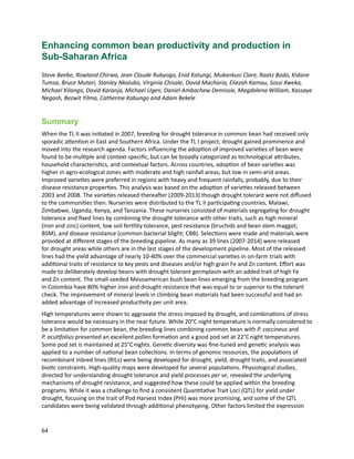 Seven seasons of learning and engaging smallholder farmers in the drought-prone areas of sub-Saharan Africa and South Asia through Tropical Legumes 