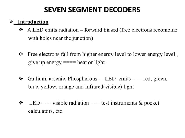 Seven segment decoders | PPTX